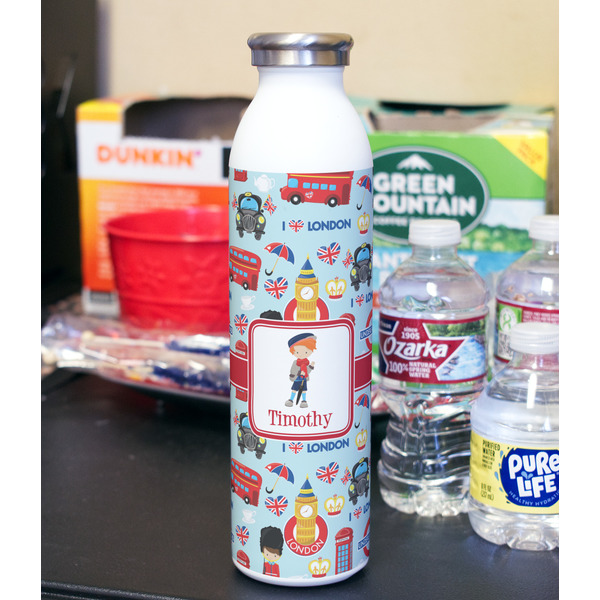 London 20oz Water Bottles - Full Print - In Context