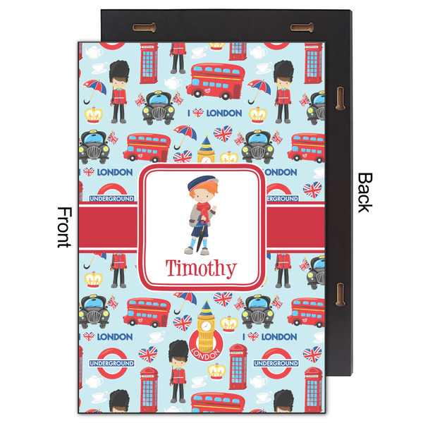 London 20x30 Wood Print - Front & Back View