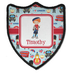 London Iron On Shield Patch B w/ Name or Text