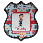 London Iron On Shield Patch C w/ Name or Text