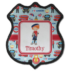 London Iron On Shield Patch C w/ Name or Text