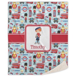 London Sherpa Throw Blanket (Personalized)
