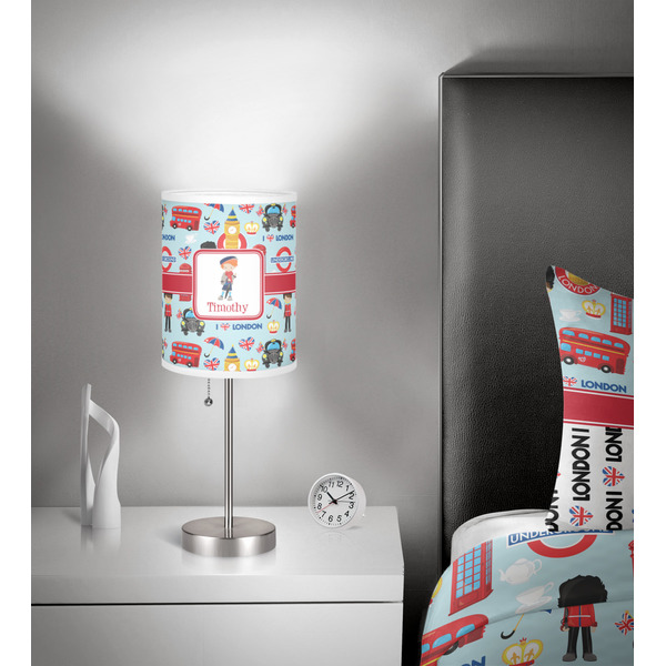 London 7 inch drum lamp shade - in room
