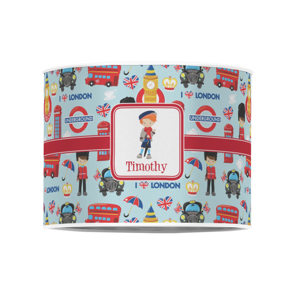 London 8" Drum Lampshade - FRONT (Poly Film)