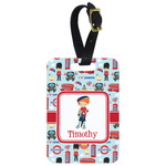 London Metal Luggage Tag w/ Name or Text