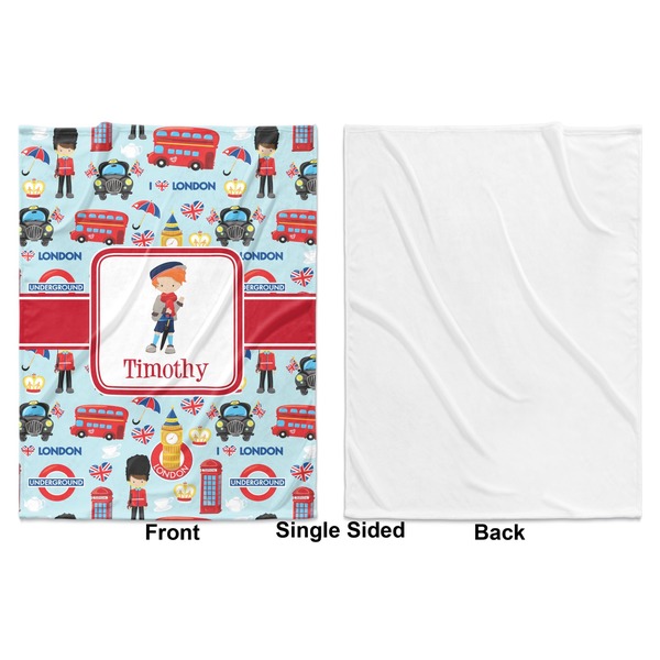 London Baby Blanket (Single Side - Printed Front, White Back)