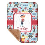 London Sherpa Baby Blanket - 30" x 40" w/ Name or Text