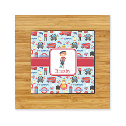 London Bamboo Trivet with Ceramic Tile Insert (Personalized)