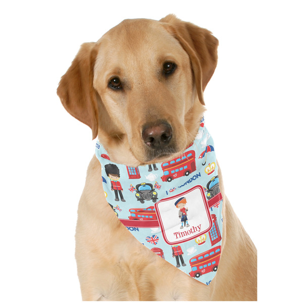 Custom London Dog Bandana Scarf w/ Name or Text