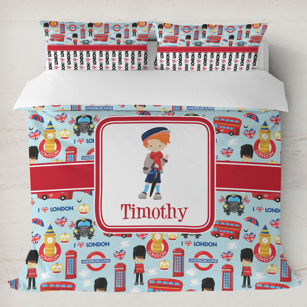 Custom London Duvet Cover Set - King (Personalized)