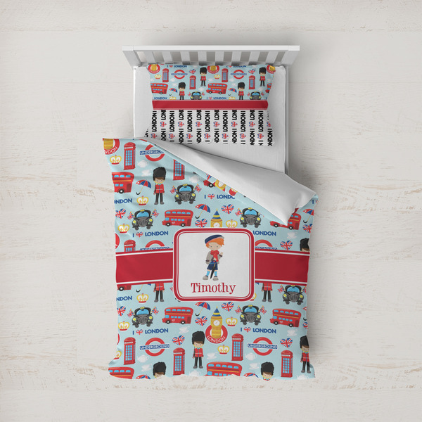 Custom London Duvet Cover Set - Twin (Personalized)