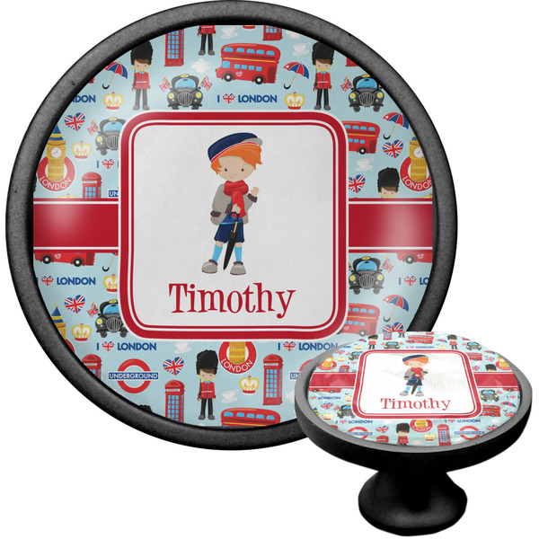 Custom London Cabinet Knob (Black) (Personalized)