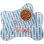 London Bone Shaped Dog Food Mat (Personalized)