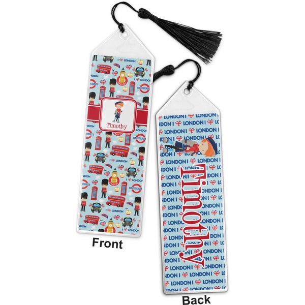 London Bookmark with tassel - Front and Back