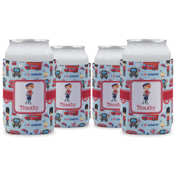 London Can Cooler (12 oz) - Set of 4 w/ Name or Text