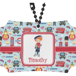 London Rear View Mirror Ornament (Personalized)