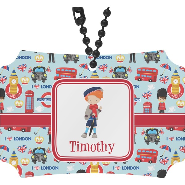 Custom London Rear View Mirror Ornament (Personalized)