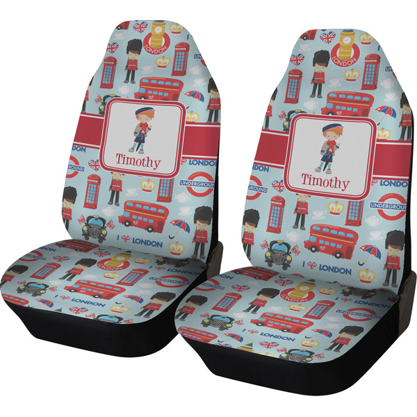 Custom London Car Seat Covers (Set of Two) (Personalized)