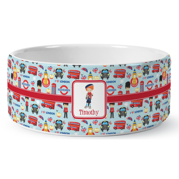 Custom London Ceramic Dog Bowl - Large (Personalized)