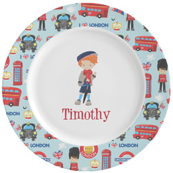 London Ceramic Dinner Plates (Set of 4) (Personalized)