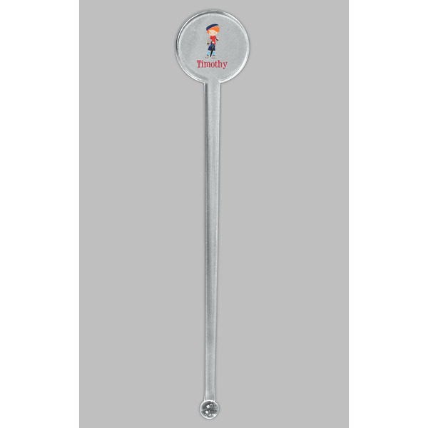 London Clear Plastic 7" Stir Stick - Round - Single Stick