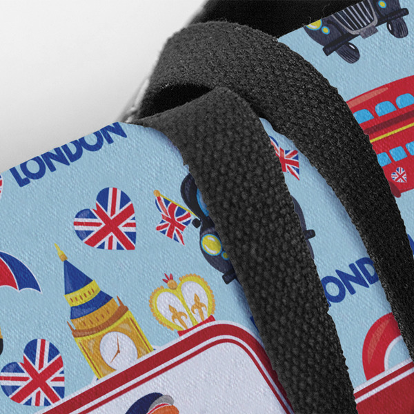 London Closeup of Tote w/Black Handles
