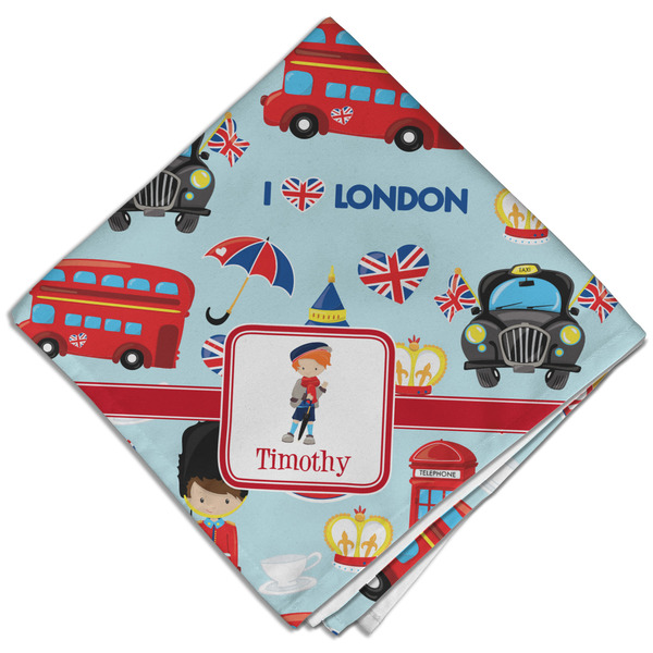 London Cloth Napkins - Personalized Dinner (Folded Four Corners)