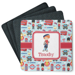 London Square Rubber Backed Coasters - Set of 4 (Personalized)