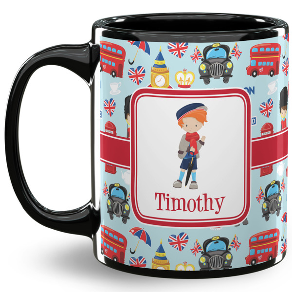 Custom London 11 Oz Coffee Mug - Black (Personalized)