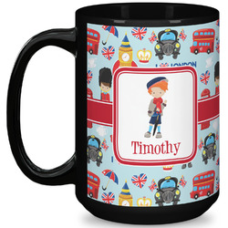 London 15 Oz Coffee Mug - Black (Personalized)
