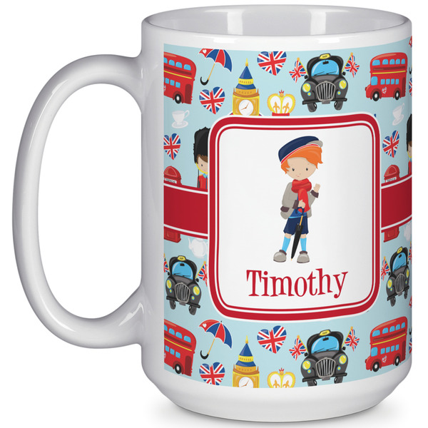 Custom London 15 Oz Coffee Mug - White (Personalized)