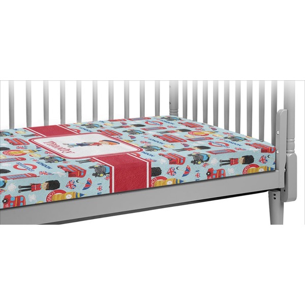 Custom London Crib Fitted Sheet (Personalized)