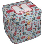 London Cube Pouf Ottoman - 18" (Personalized)