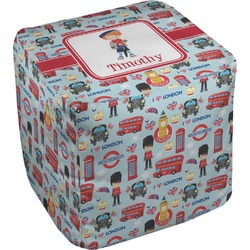 London Cube Pouf Ottoman - 13" (Personalized)