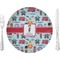 London 10" Glass Lunch / Dinner Plates - Single or Set (Personalized)