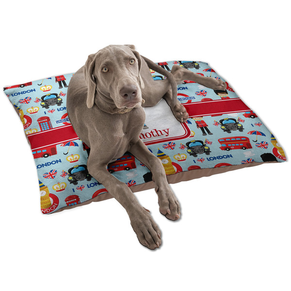 Custom London Dog Bed - Large w/ Name or Text