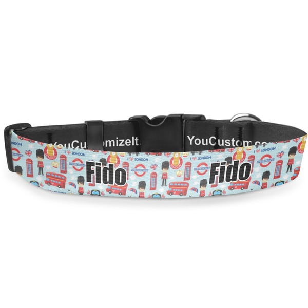 Custom London Deluxe Dog Collar - Extra Large (16" to 27") (Personalized)