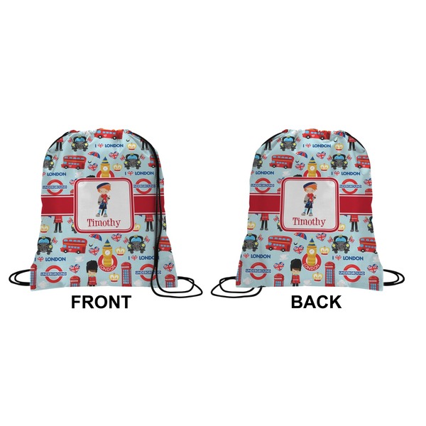 London Drawstring Backpack Front & Back Small