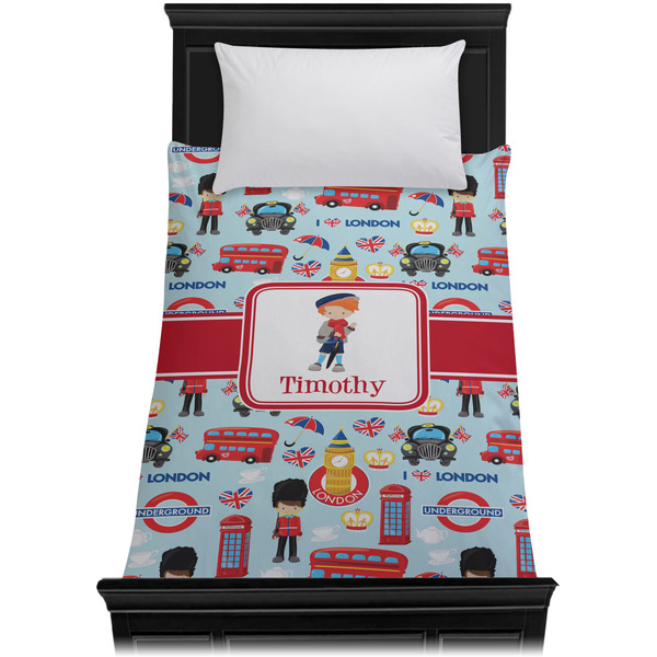 London Duvet Cover - Twin XL - On Bed - No Prop