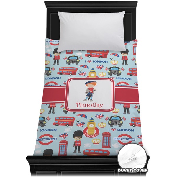 Custom London Duvet Cover - Twin (Personalized)