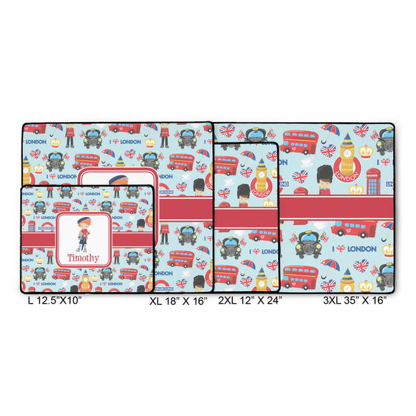 London Gaming Mats - SIZE CHART