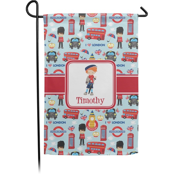 Custom London Small Garden Flag - Double Sided w/ Name or Text