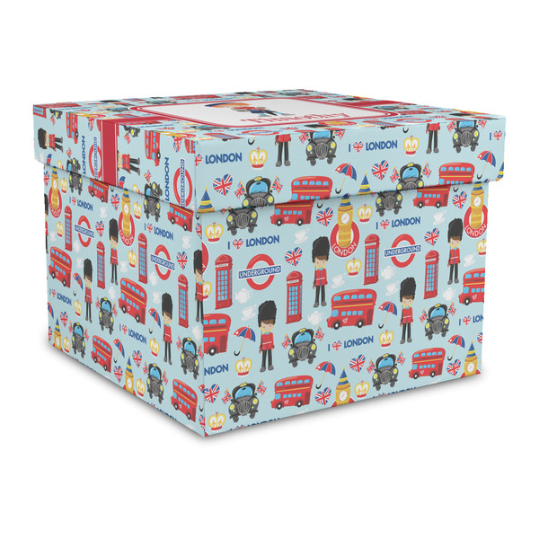 Custom London Gift Box with Lid - Canvas Wrapped - Large (Personalized)