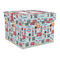 London Gift Boxes with Lid - Canvas Wrapped - Large - Front/Main