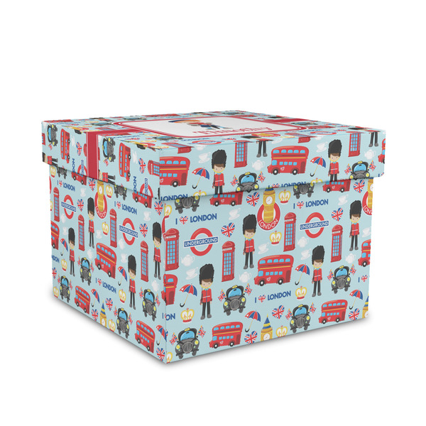 Custom London Gift Box with Lid - Canvas Wrapped - Medium (Personalized)