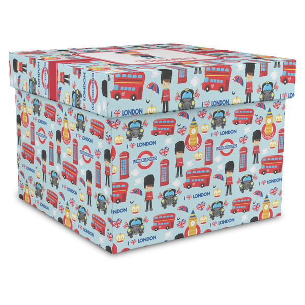 Custom London Gift Box with Lid - Canvas Wrapped - X-Large (Personalized)