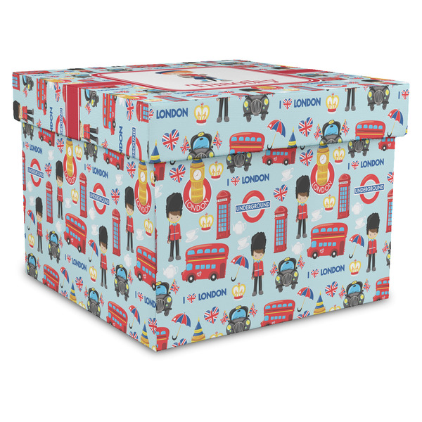 Custom London Gift Box with Lid - Canvas Wrapped - XX-Large (Personalized)