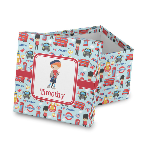 Custom London Gift Box with Lid - Canvas Wrapped (Personalized)