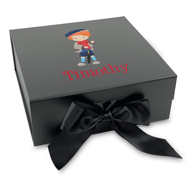 Custom London Gift Box with Magnetic Lid - Black (Personalized)