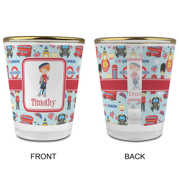 London Glass Shot Glass - with gold rim - APPROVAL